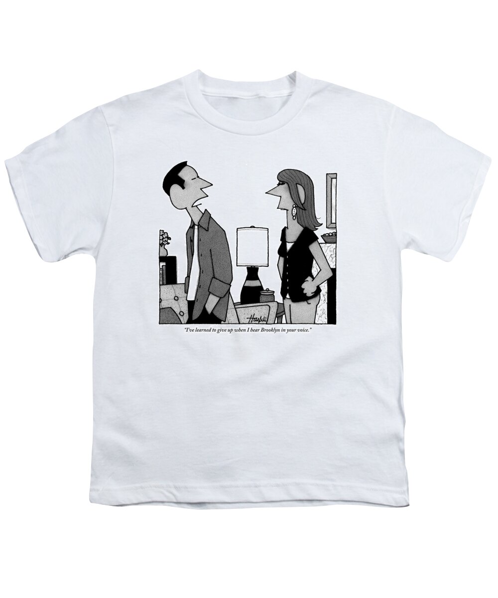 Accents Youth T-Shirt featuring the drawing A Husband To His Wife by William Haefeli