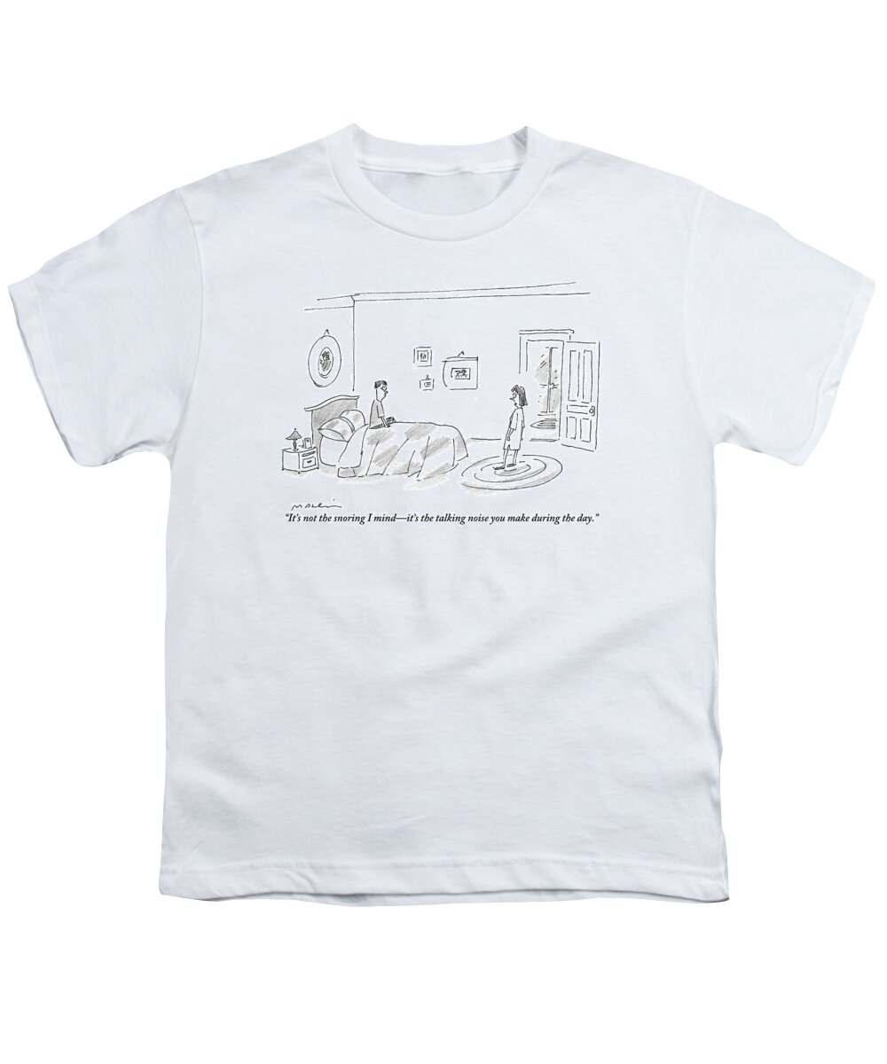 Fights Youth T-Shirt featuring the drawing A Woman Complains About The Talking Noise by Michael Maslin