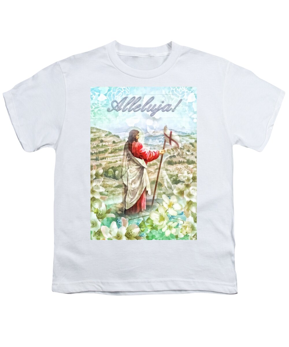 Alleluja Youth T-Shirt featuring the digital art Alleluja by Mo T