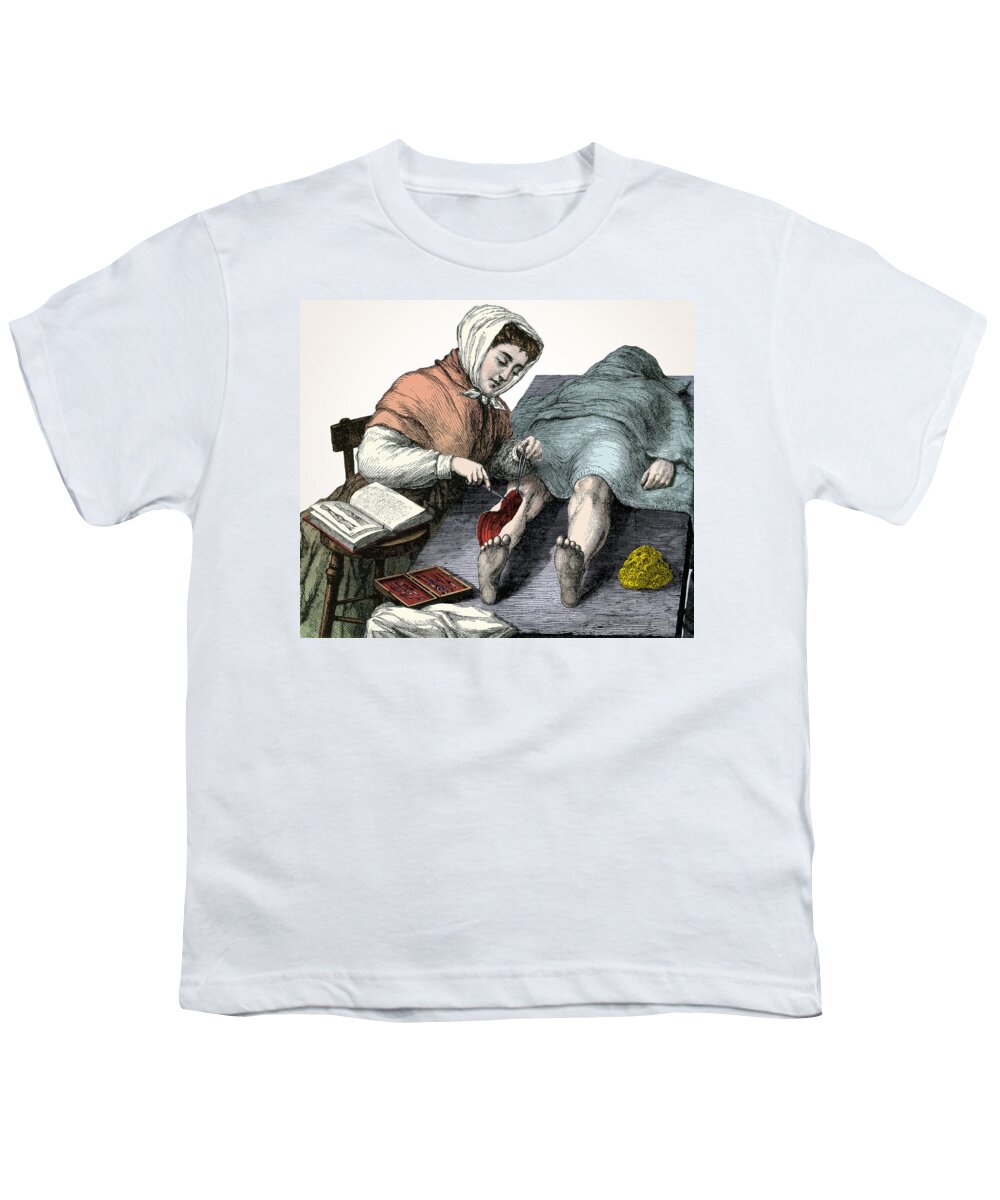 Science Youth T-Shirt featuring the photograph Anatomy Class Dissection, Female by Science Source