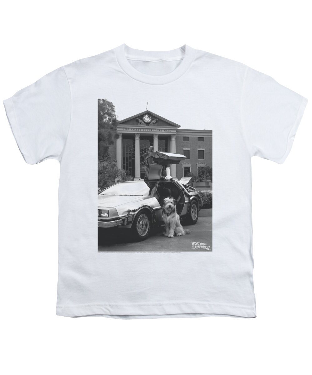 Back To The Future Ii Youth T-Shirt featuring the digital art Back To The Future II - Einstein by Brand A