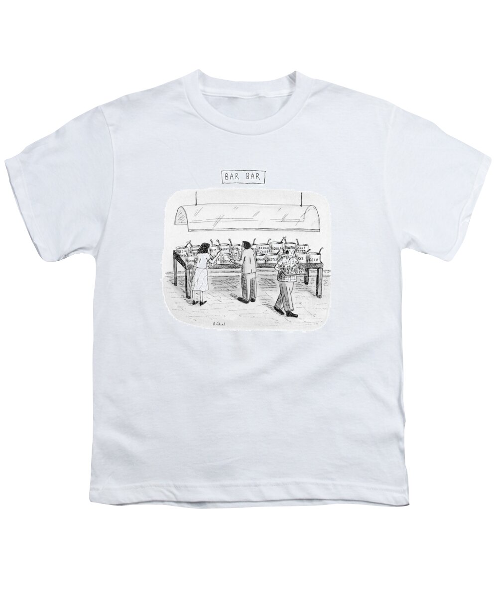 Bars Youth T-Shirt featuring the drawing Bar Bar by Roz Chast