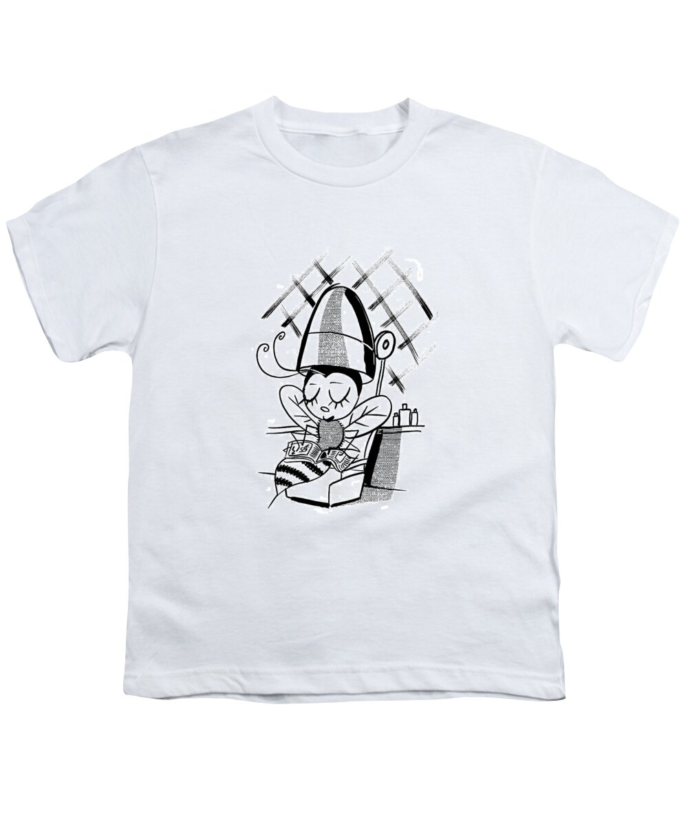 Bee Youth T-Shirt featuring the drawing Bee by Tom Bachtell
