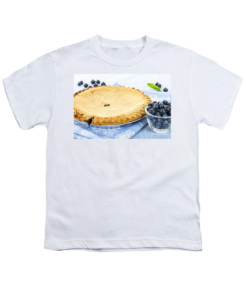 Blueberry Youth T-Shirt featuring the photograph Blueberry pie by Elena Elisseeva