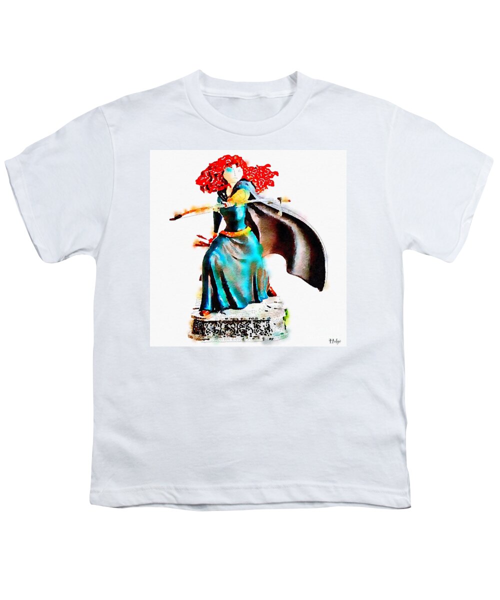 Brave Youth T-Shirt featuring the painting Brave by HELGE Art Gallery