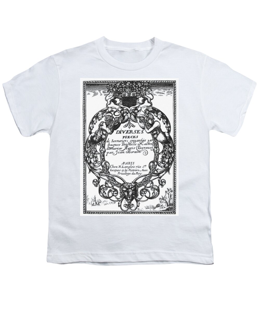 17th Century Youth T-Shirt featuring the painting Brisville Title Page by Granger