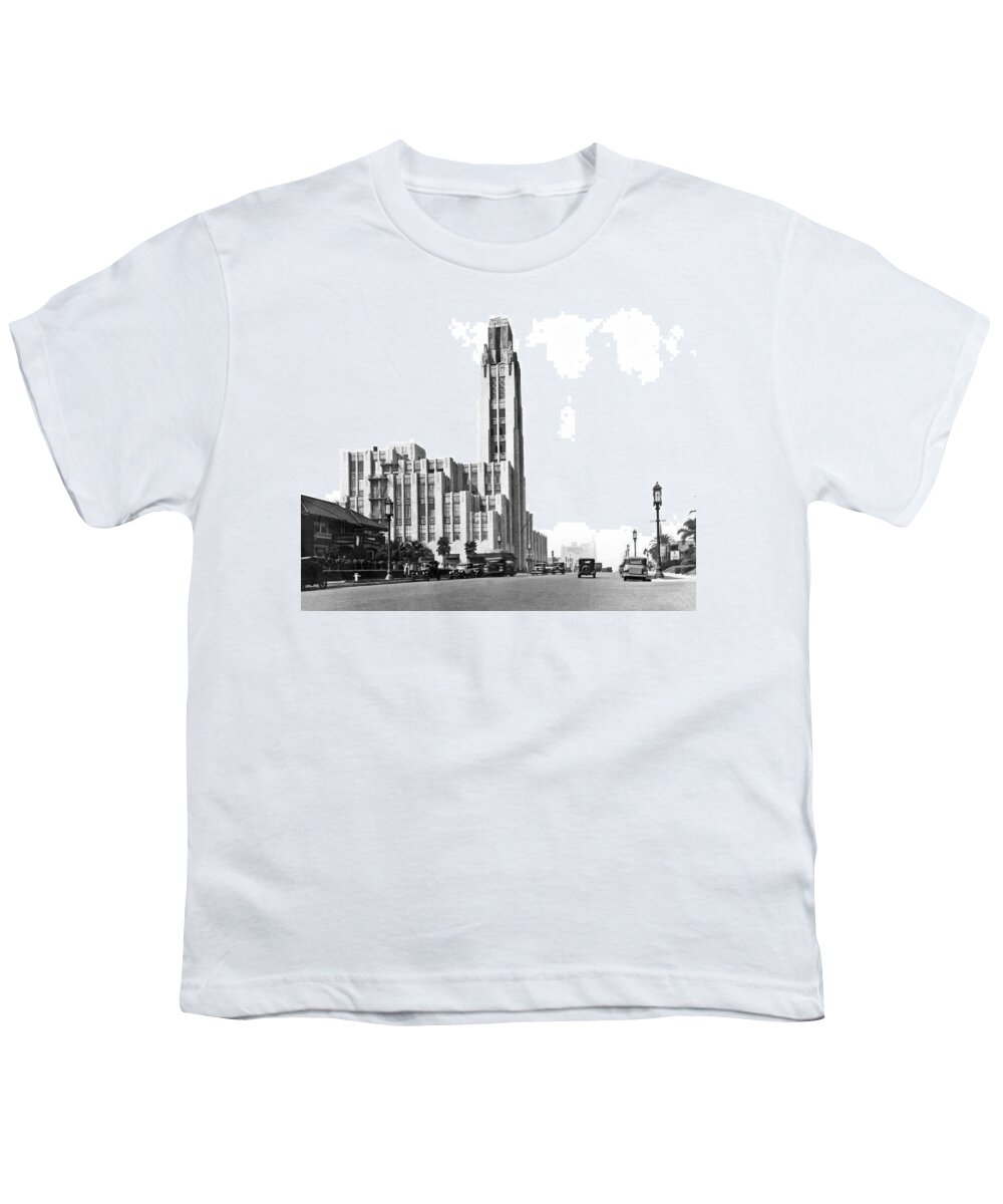 1920's Youth T-Shirt featuring the photograph Bullock's On Wilshire Blvd by Underwood Archives