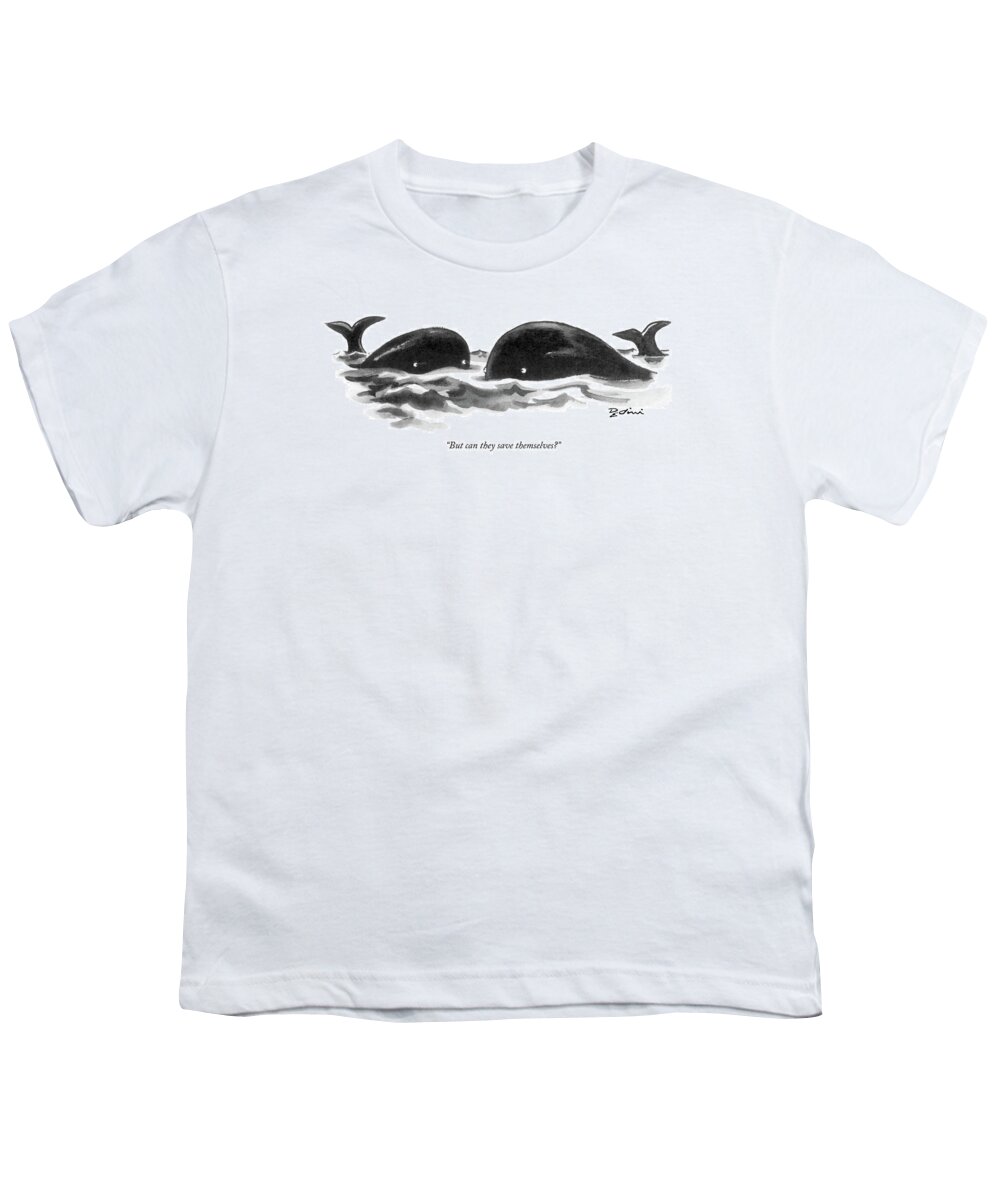 Environment Youth T-Shirt featuring the drawing But Can They Save Themselves? by Eldon Dedini