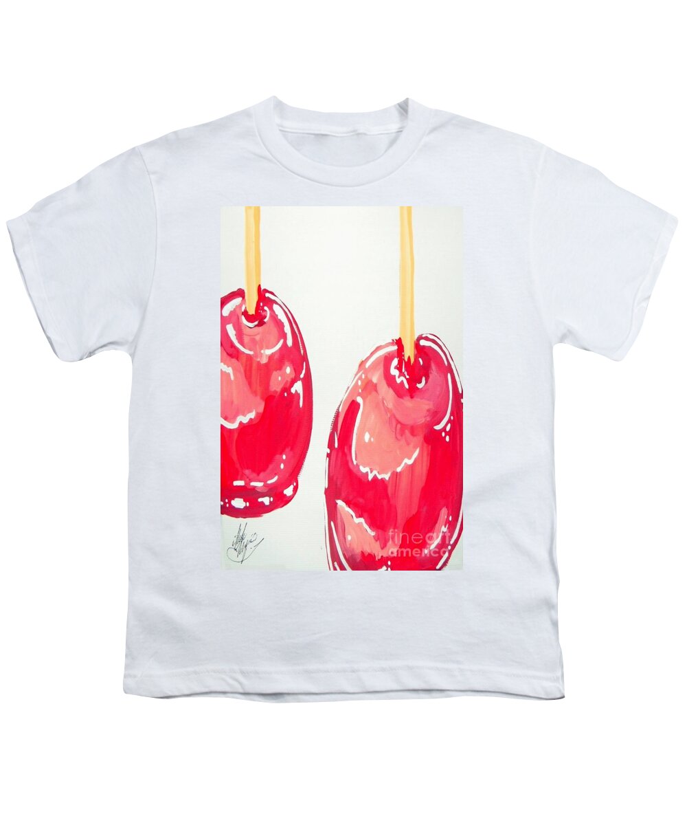 Candy Apples Youth T-Shirt featuring the painting Candy Apples by Marisela Mungia