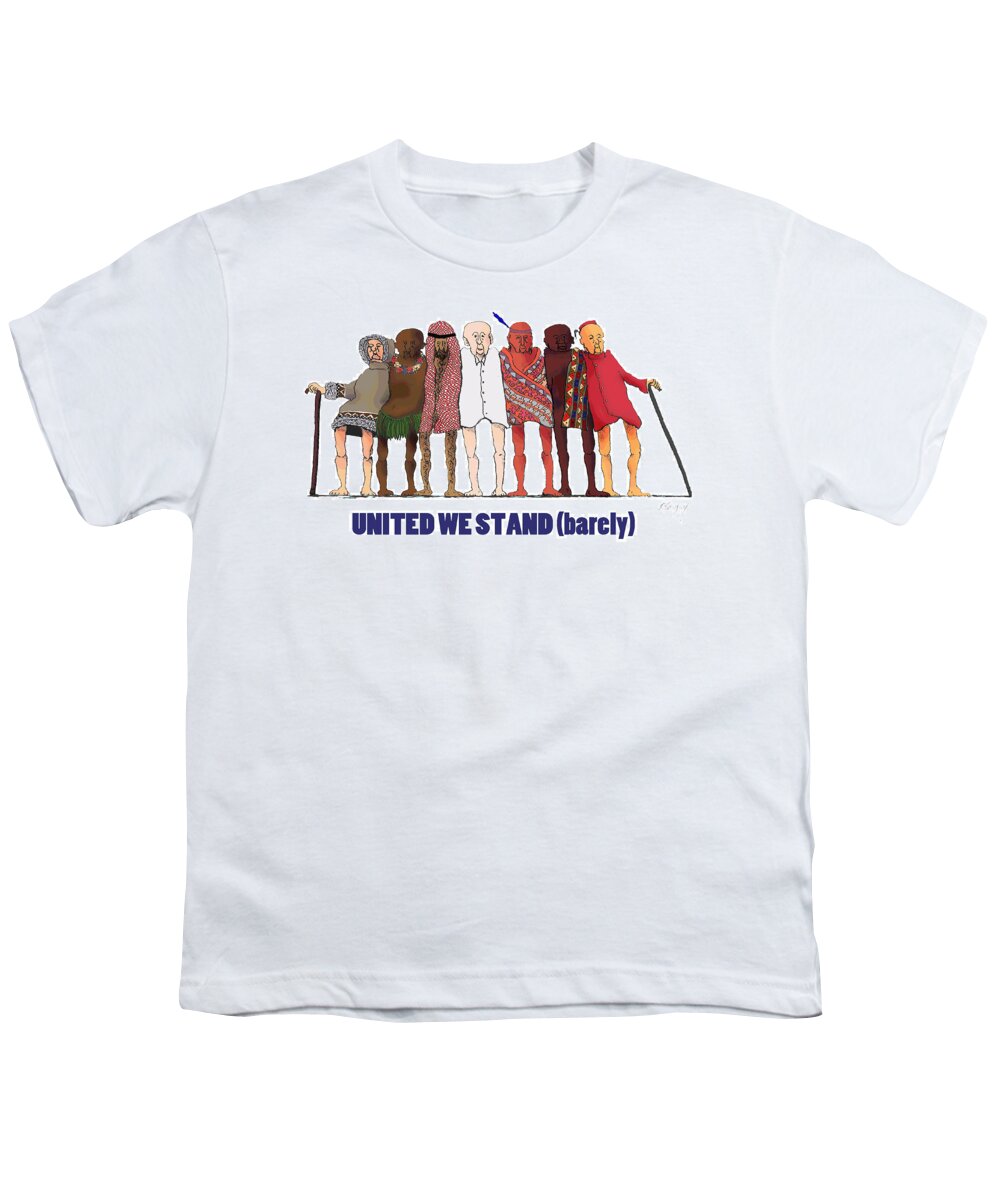  Youth T-Shirt featuring the digital art Can't We Just Get Along? by R Allen Swezey