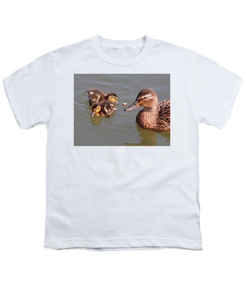 Ducklings Youth T-Shirt featuring the photograph Catch by Gill Billington