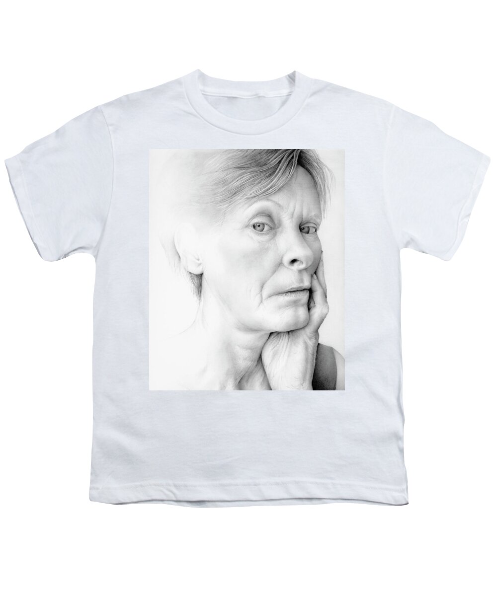40-45 Youth T-Shirt featuring the photograph Close Up Of Aging Woman by Ikon Ikon Images