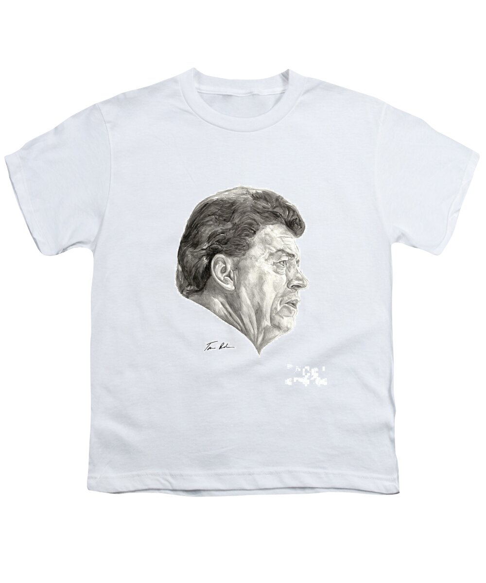 Coach Chuck Daly Youth T-Shirt featuring the painting Coach by Tamir Barkan