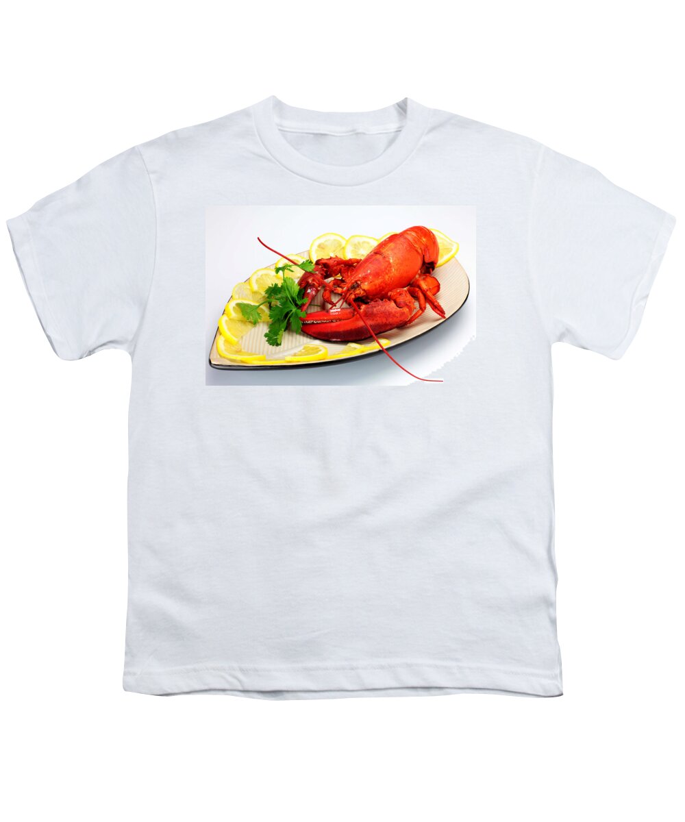 Red Youth T-Shirt featuring the painting Cooked lobster by Paul Ge