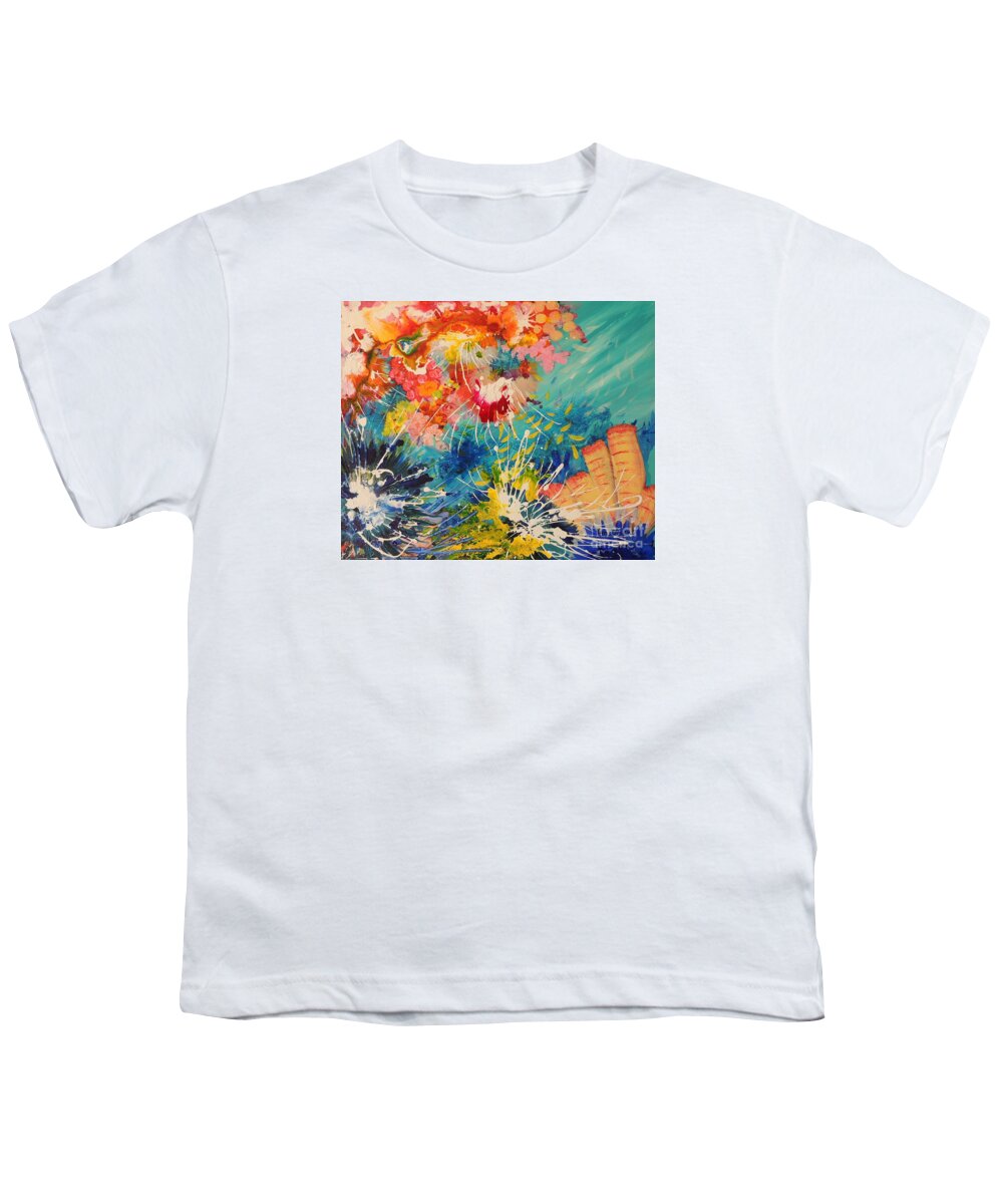 Coral Youth T-Shirt featuring the painting Coral Madness by Lyn Olsen