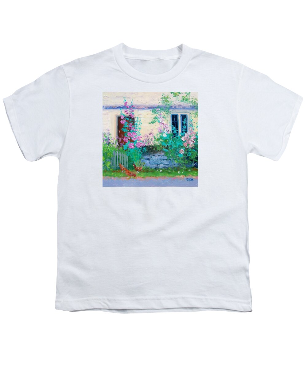 Cottage Garden Youth T-Shirt featuring the painting Cottage Garden by Jan Matson by Jan Matson