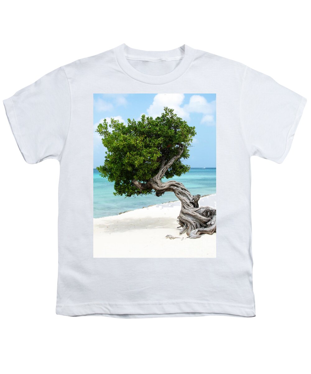 Aruba Youth T-Shirt featuring the photograph Divi Divi Tree in Aruba by DejaVu Designs