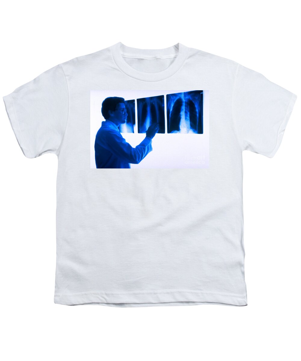 Horizontal Youth T-Shirt featuring the photograph Doctor Views X-rays by Dennis Potokar