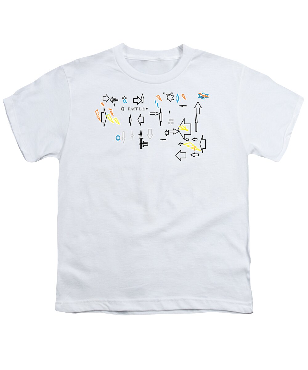 Arows Youth T-Shirt featuring the digital art Fastlife by Aaron Martens