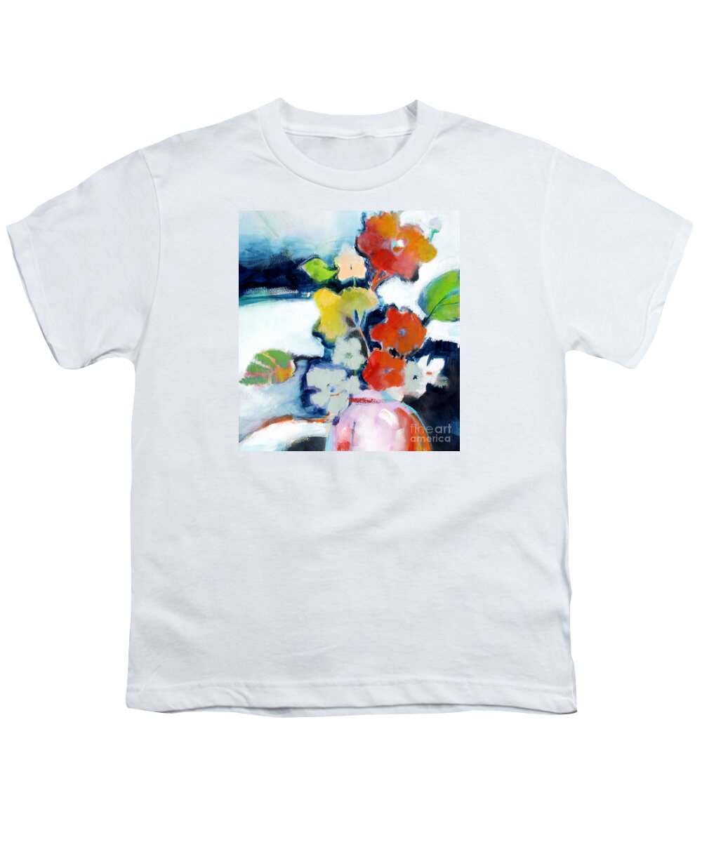Flowers Youth T-Shirt featuring the painting Flower Vase No.1 by Michelle Abrams