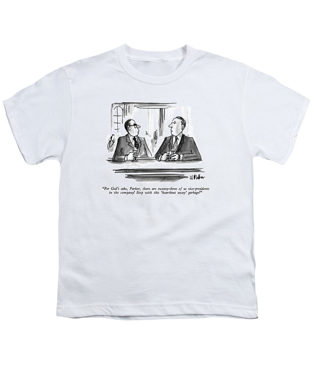 Business Youth T-Shirt featuring the drawing For God's Sake #15 by Warren Miller