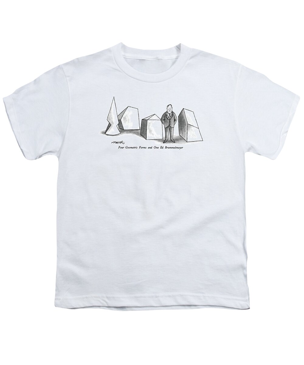 Four Geometric Forms And One Ed Brummelmeyer

Four Geometric Forms And One Ed Brummelmeyer: Caption. Man Stands With Four Geometric Forms. 
Art Youth T-Shirt featuring the drawing Four Geometric Forms And One Ed Brummelmeyer by Henry Martin