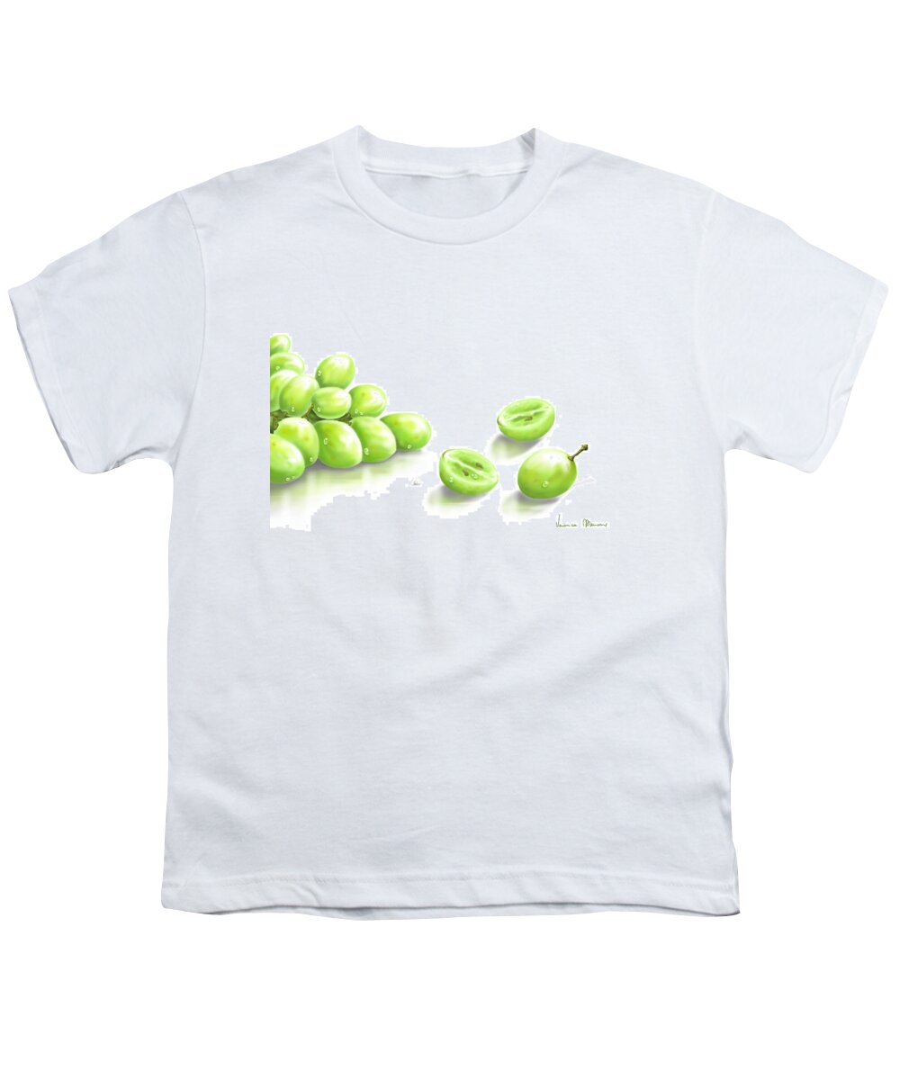 Digital Youth T-Shirt featuring the painting Grapes by Veronica Minozzi