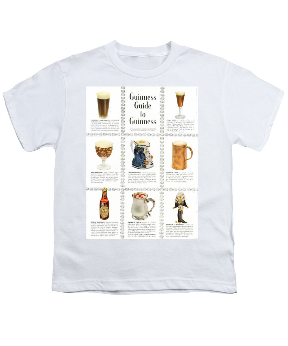 Guinness Guide To Guinness Youth T-Shirt featuring the digital art Guinness Guide to Guinness by Georgia Clare