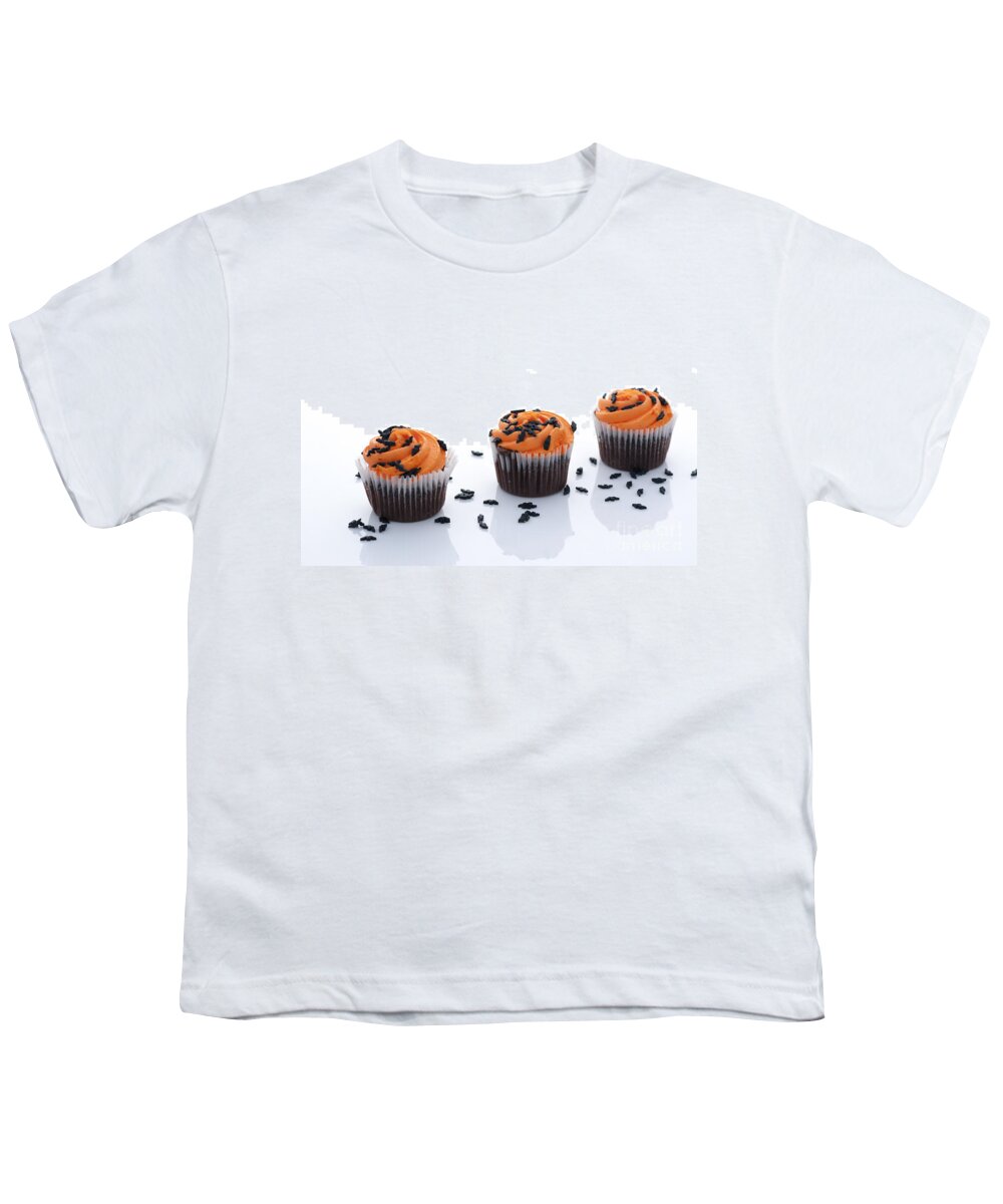 Baked Youth T-Shirt featuring the photograph Halloween Cupcakes by Juli Scalzi