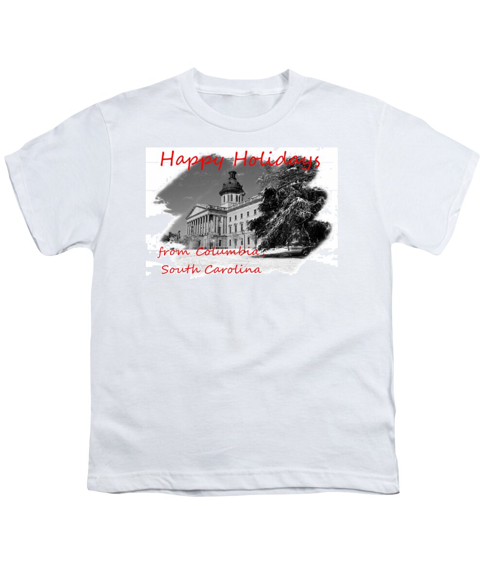 Happy Holidays Youth T-Shirt featuring the photograph Happy Holidays from Columbia SC by Joseph C Hinson