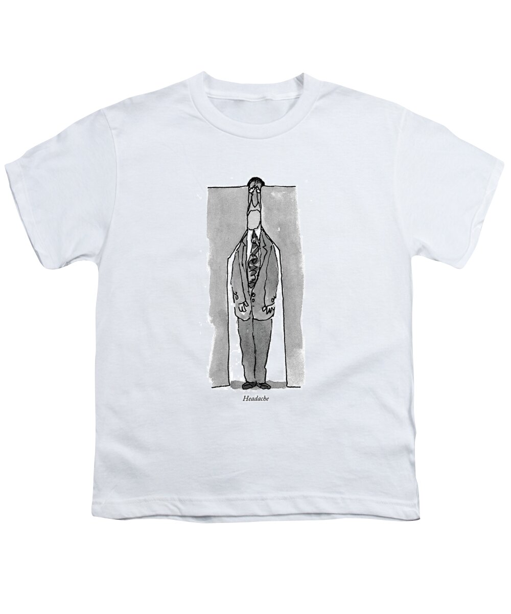 118783 Wst William Steig Headache
 (eight Drawings Depicting Exhaustion Youth T-Shirt featuring the drawing Headache by William Steig