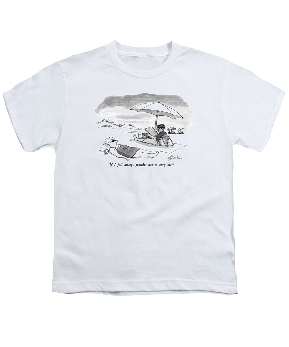 Vacations Youth T-Shirt featuring the drawing If I Fall Asleep by Edward Frascino