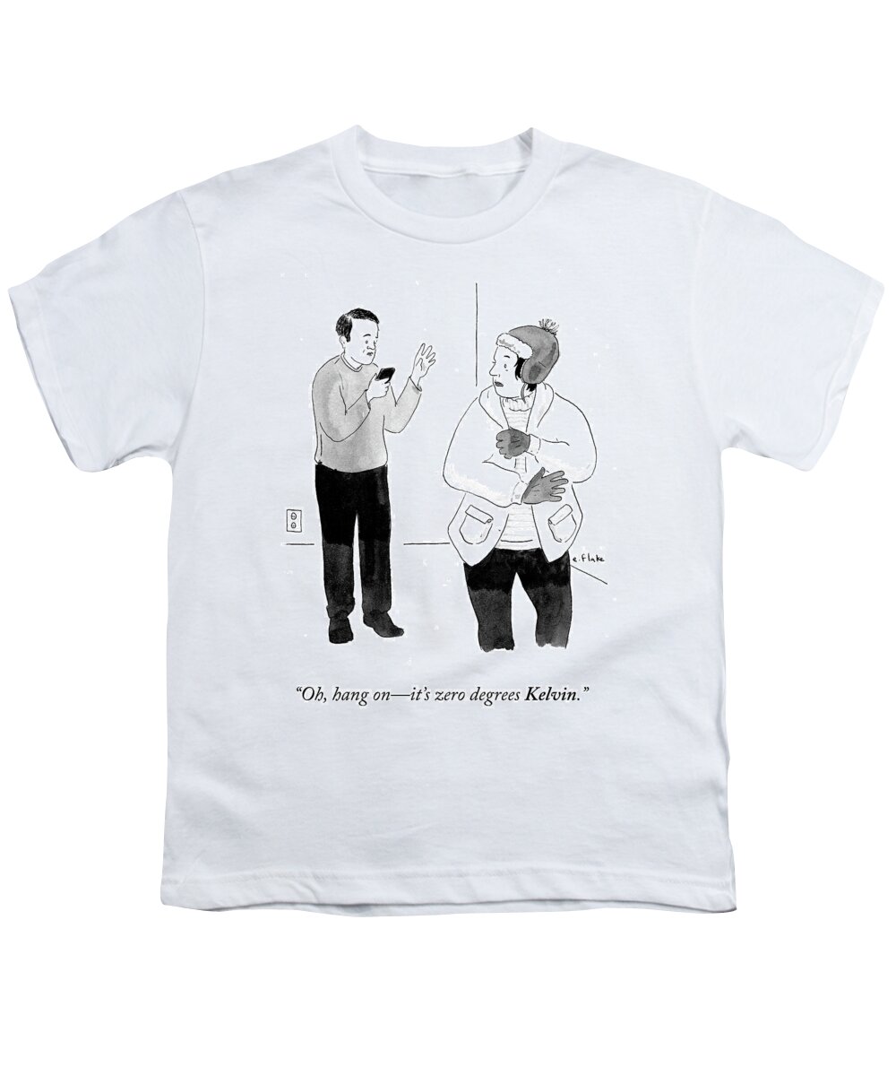 Oh Youth T-Shirt featuring the drawing It's Zero Degrees Kelvin by Emily Flake