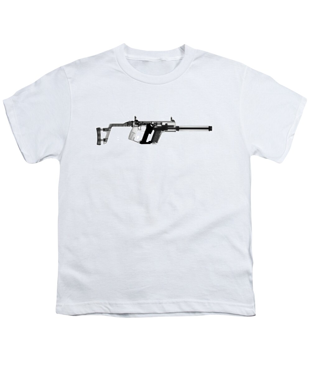 Gun Collectible Youth T-Shirt featuring the photograph Kriss Vector X-Ray Photograph by Ray Gunz