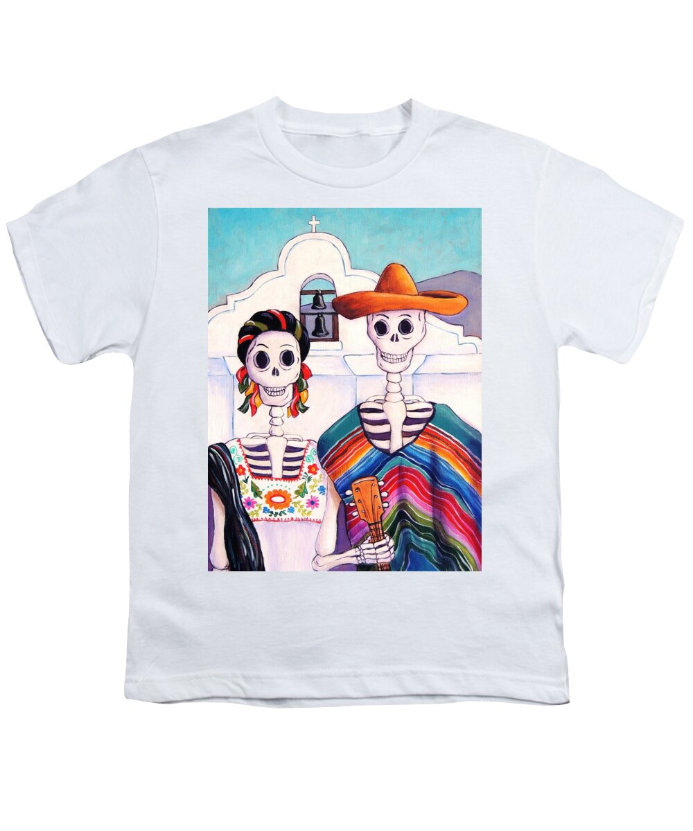 Dia De Los Muertos Youth T-Shirt featuring the painting Mexican Gothic by Candy Mayer