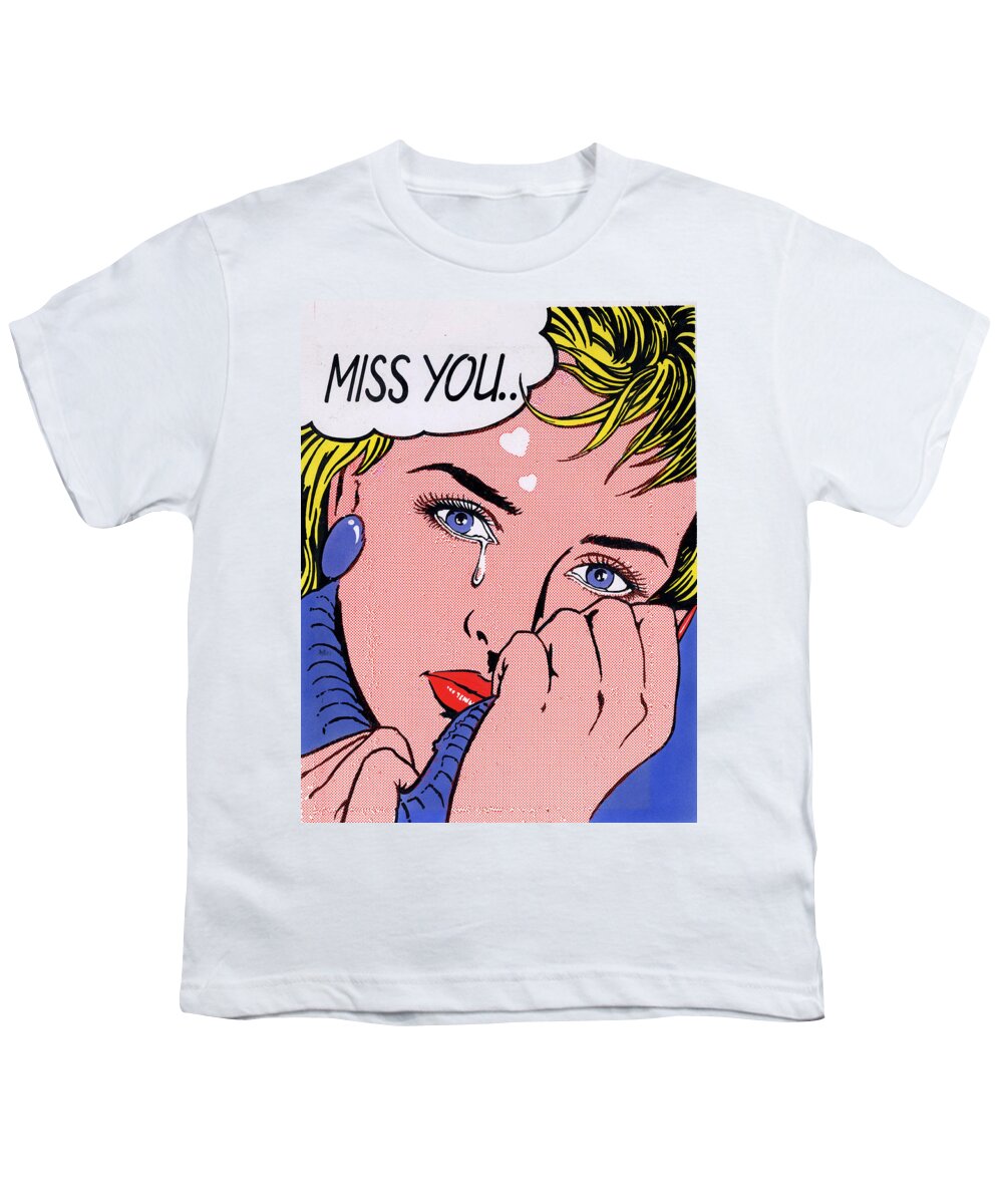 Miss You Youth T-Shirt featuring the photograph Miss You by MGL Meiklejohn Graphics Licensing