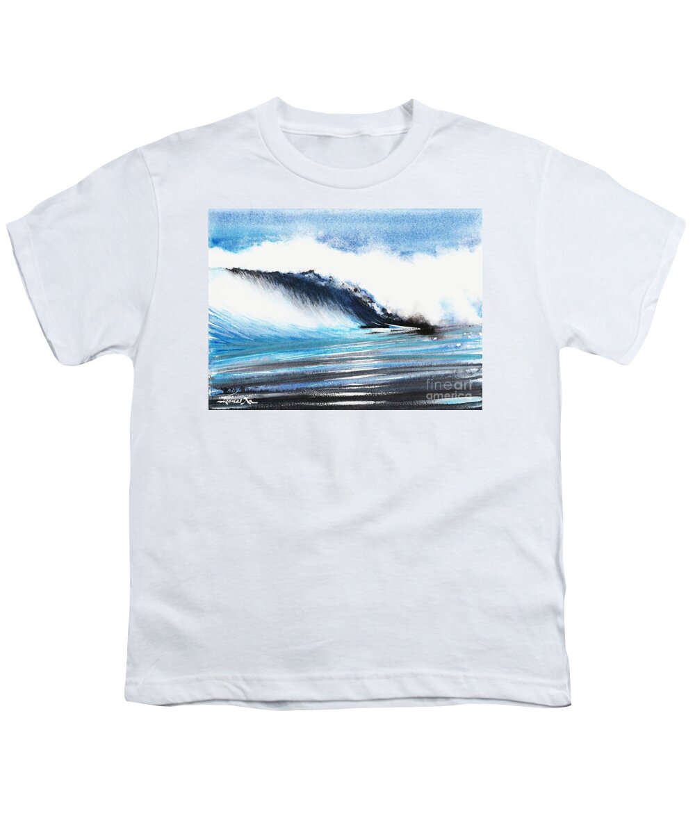 Ocean Youth T-Shirt featuring the painting Moonlit Ocean by Frances Ku