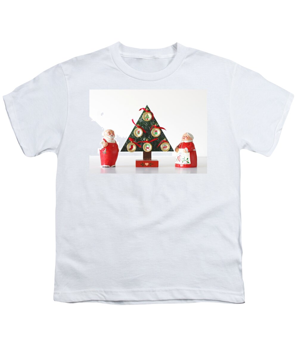 Santa Youth T-Shirt featuring the photograph Mr. and Mrs. Santa by Quwatha Valentine