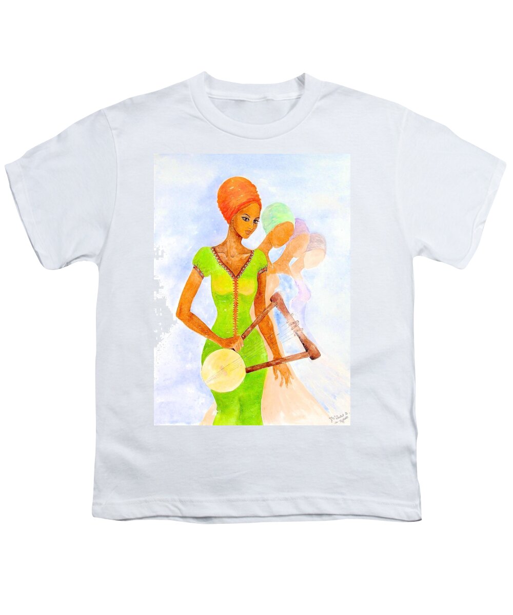 Mahlet Youth T-Shirt featuring the painting Musician by Mahlet