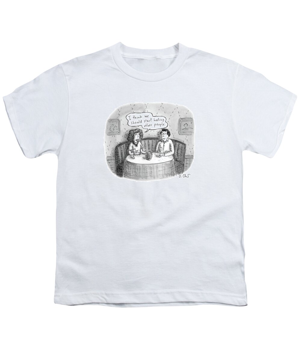 Dating Other People Youth T-Shirt featuring the drawing New Yorker April 24th, 2017 by Roz Chast