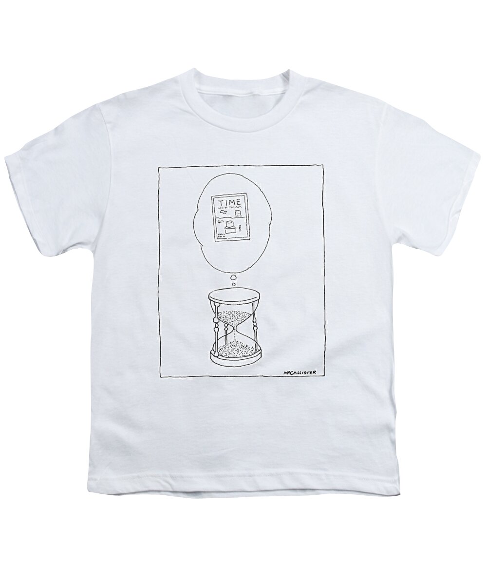 Hourglass Has Mental Image Of 'time' Magazine.)modern Life Youth T-Shirt featuring the drawing New Yorker August 13th, 1979 by Richard McCallister