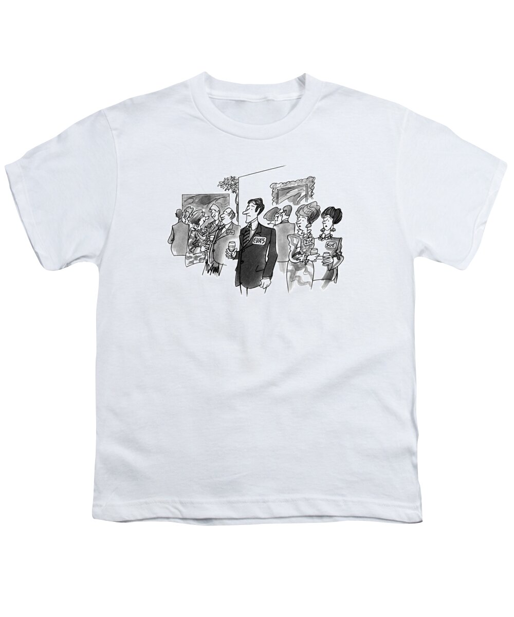 Women Youth T-Shirt featuring the drawing New Yorker August 20th, 1990 by Kenneth Mahood