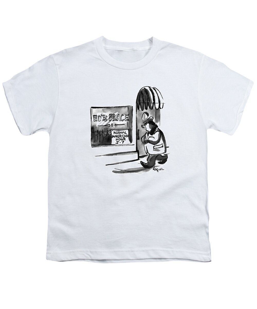 American Youth T-Shirt featuring the drawing New Yorker December 19th, 1994 by Lee Lorenz