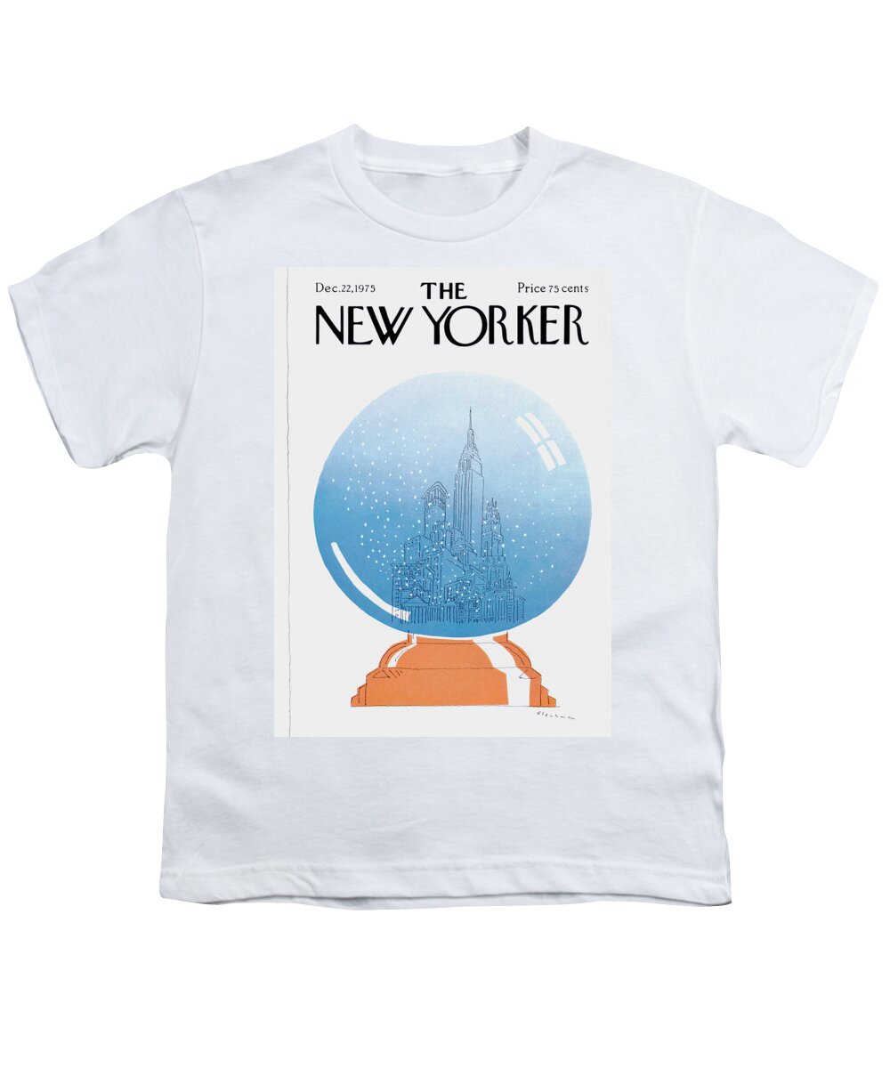 City Youth T-Shirt featuring the painting New Yorker December 22nd, 1975 by RO Blechman