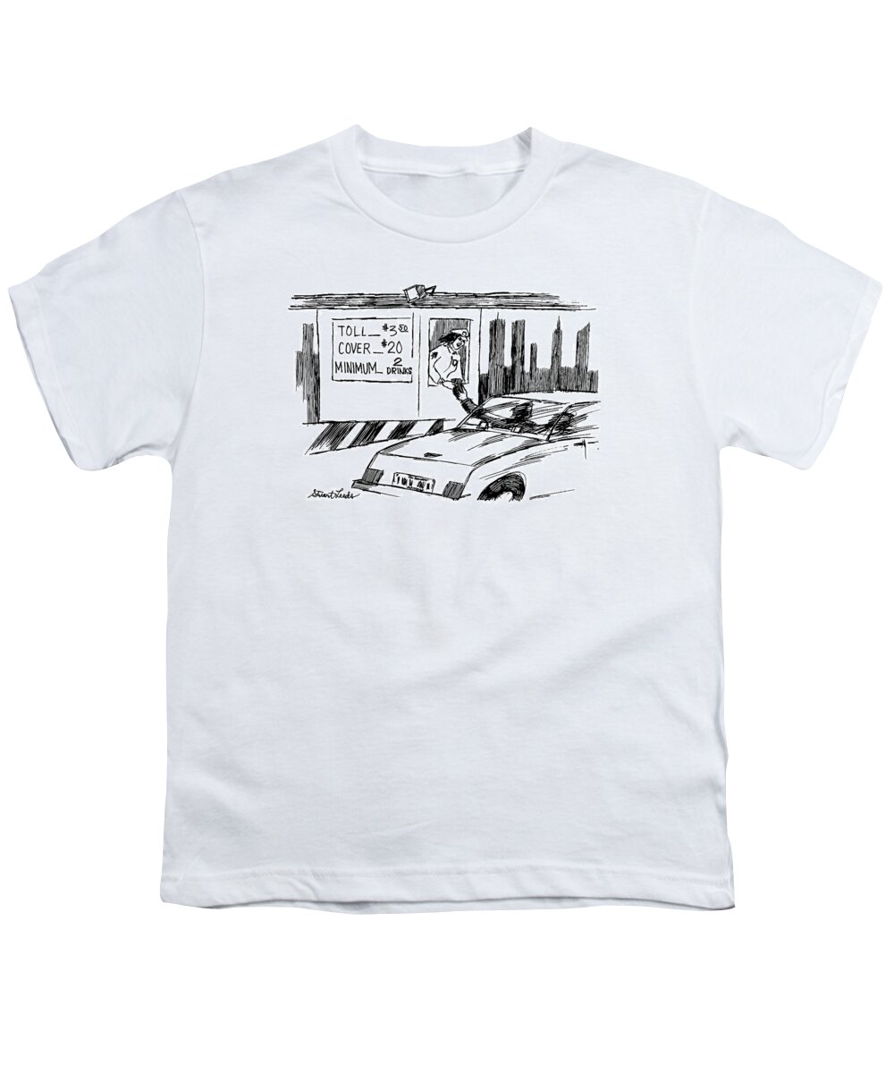 New York City Youth T-Shirt featuring the drawing New Yorker February 22nd, 1999 by Stuart Leeds