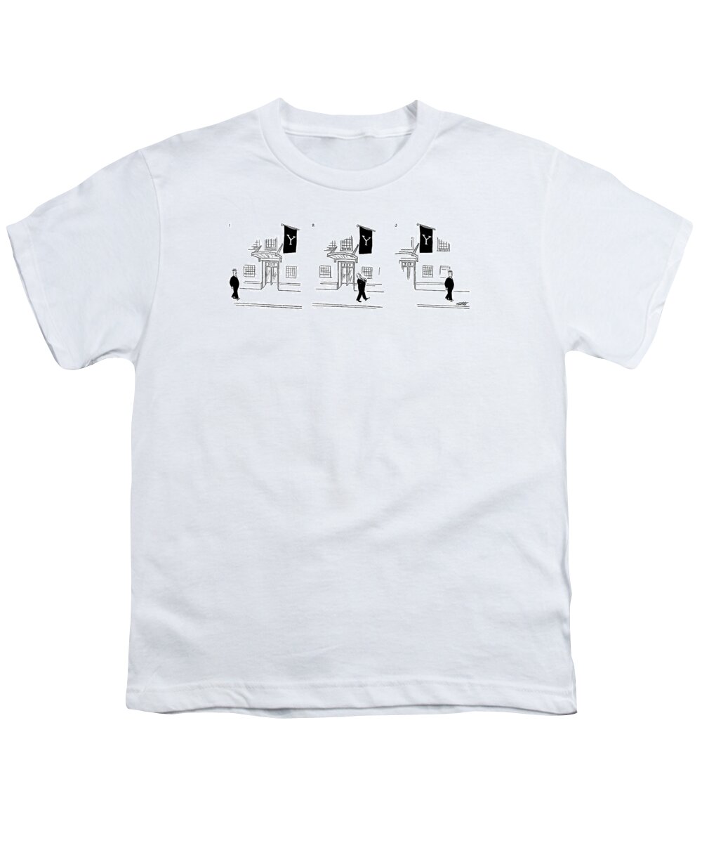 Education Youth T-Shirt featuring the drawing New Yorker July 10th, 1954 by Mischa Richter