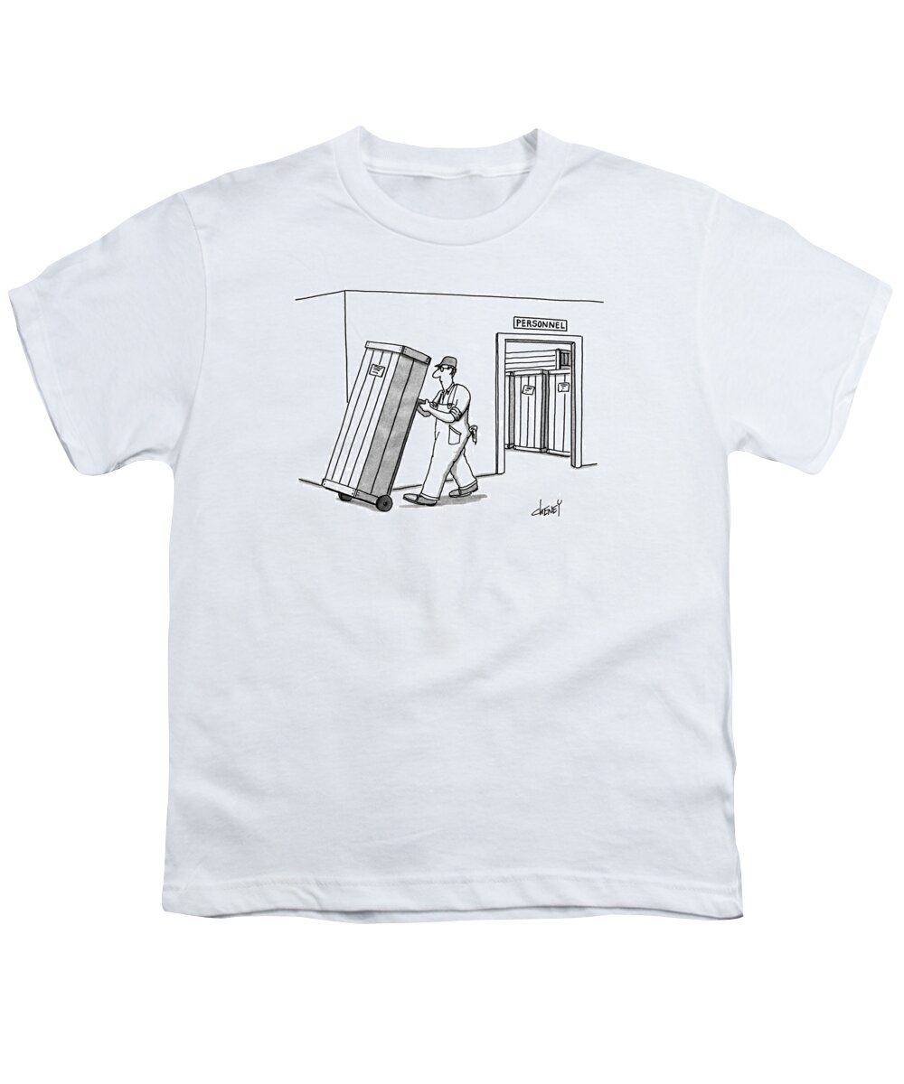 Business Youth T-Shirt featuring the drawing New Yorker July 2nd, 1990 by Tom Cheney