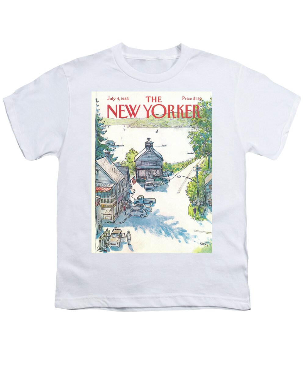  Rural Youth T-Shirt featuring the painting New Yorker July 4th, 1983 by Arthur Getz