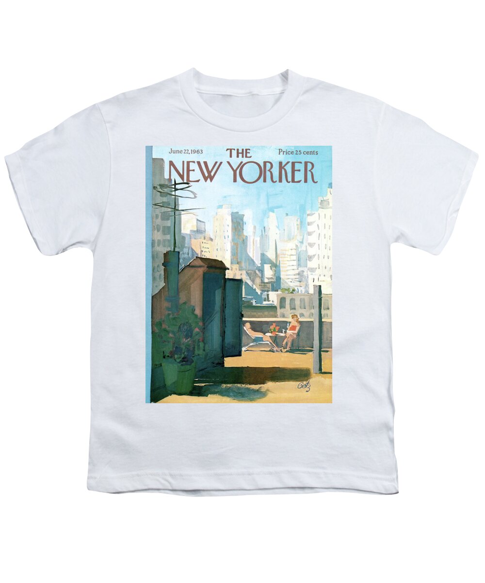  Youth T-Shirt featuring the painting New Yorker June 22nd, 1963 by Arthur Getz