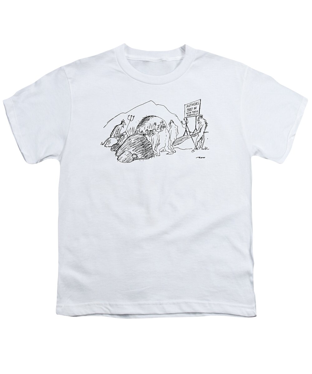 Writing Youth T-Shirt featuring the drawing New Yorker June 27th, 1994 by Al Ross